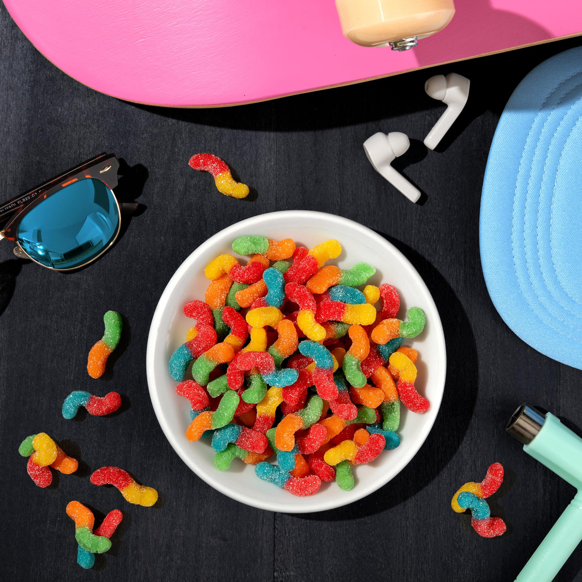 Trolli Mini Sour Brite Crawlers – Bold Flavors, Soft Chewy Gummy Worms