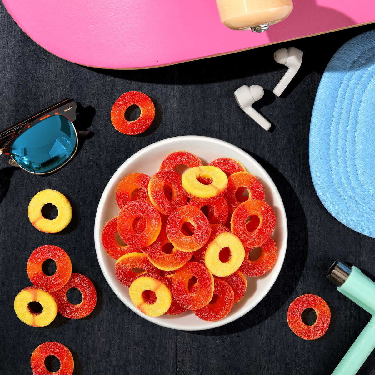 Trolli Peachie O's Sour Gummy Rings Candy – 5 lb Bulk Bag