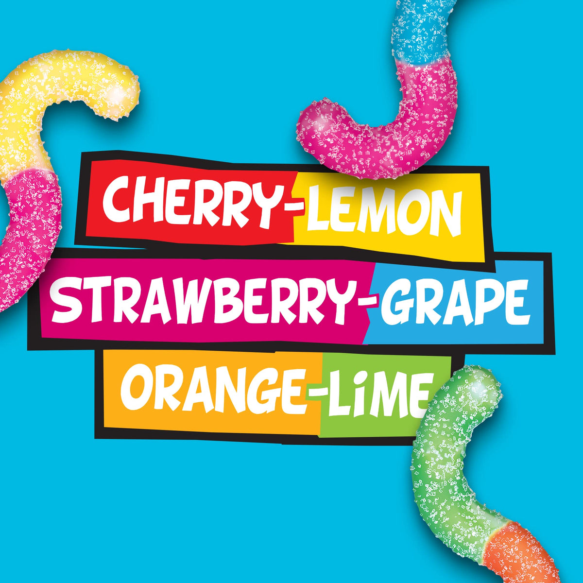 Trolli Sour Brite Crawlers Candy — 5 lb Bulk Gummy Worms