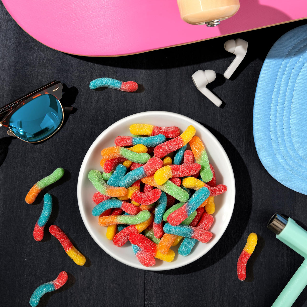 Trolli Sour Brite Crawlers Candy — 5 lb Bulk Gummy Worms