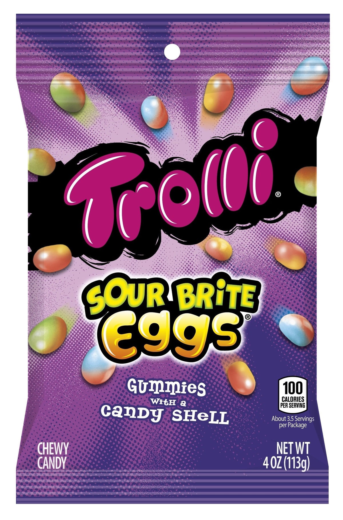 Trolli Sour Brite Eggs Gummy Candy – 12 Pack, 4 oz Bags