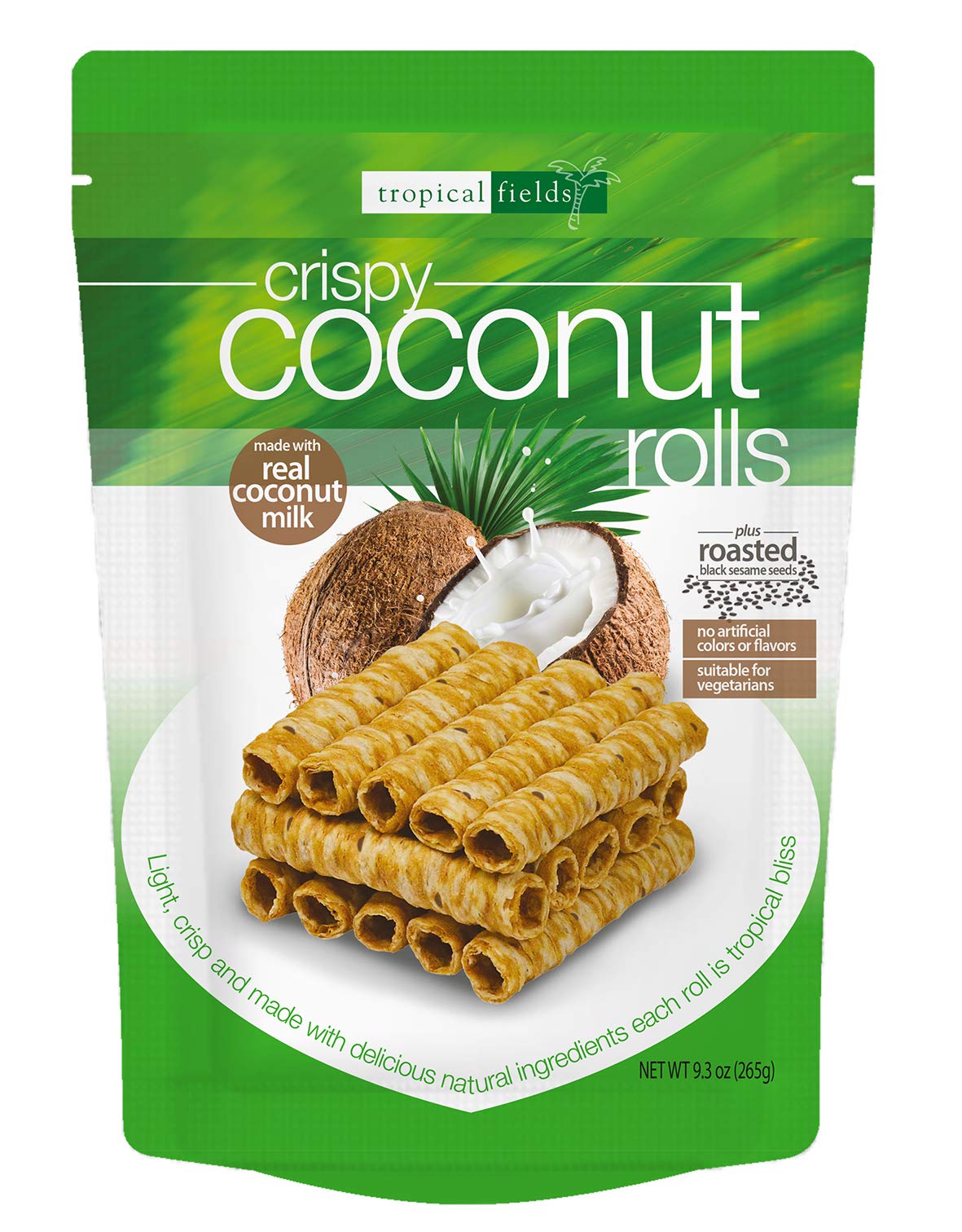 2 Pack Tropical Fields Crispy Coconut Rolls | Coconut Pastry Snack