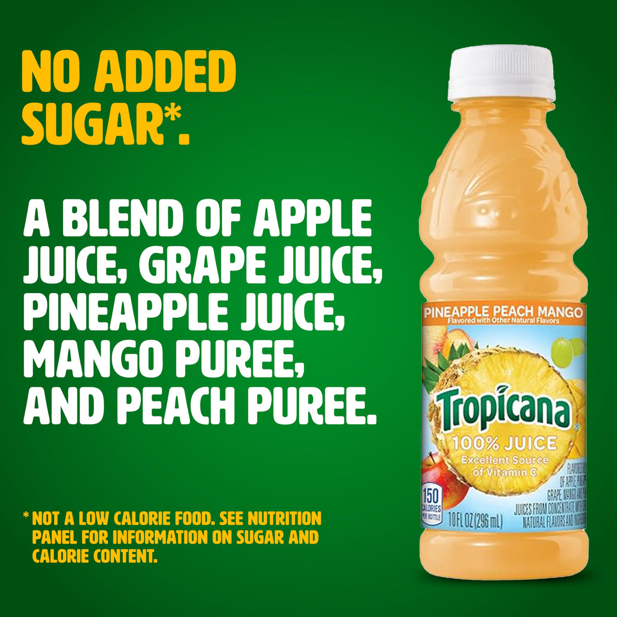 Tropicana 100% Pineapple Peach Mango Juice – 24 x 10 oz Bottles