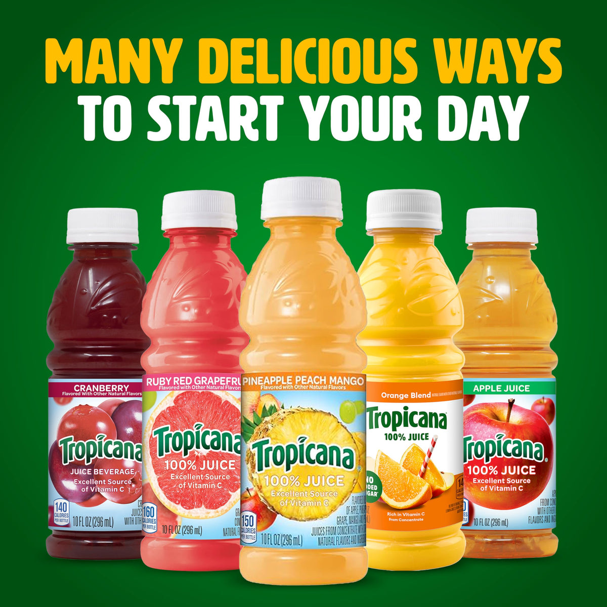 Tropicana 100% Pineapple Peach Mango Juice – 24 x 10 oz Bottles