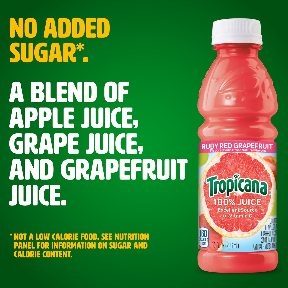 Tropicana Ruby Red Grapefruit Juice, 10 oz – Pack of 24 Bottles