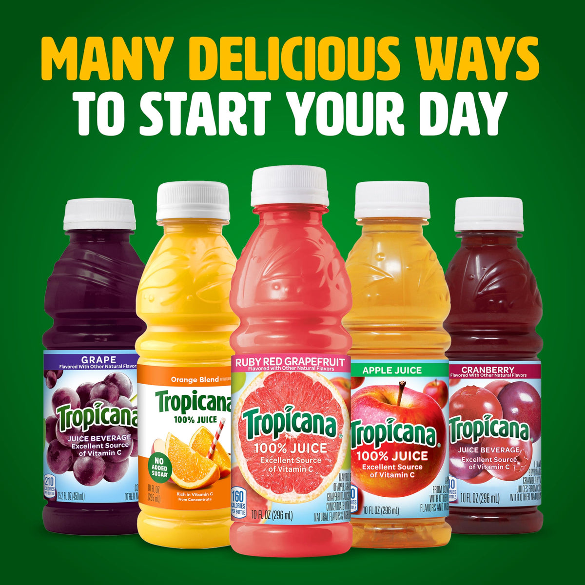Tropicana Ruby Red Grapefruit Juice, 10 oz – Pack of 24 Bottles