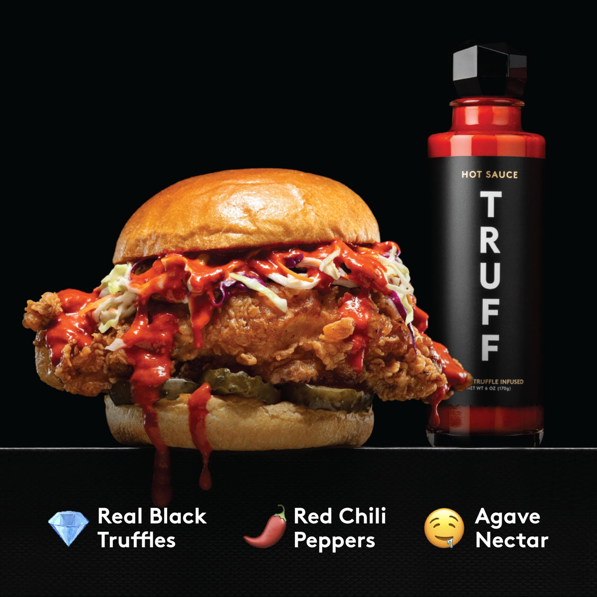 TRUFF Hot Sauce & Hotter Sauce 2-Pack – Gourmet Black Truffle & Chili Pepper Set