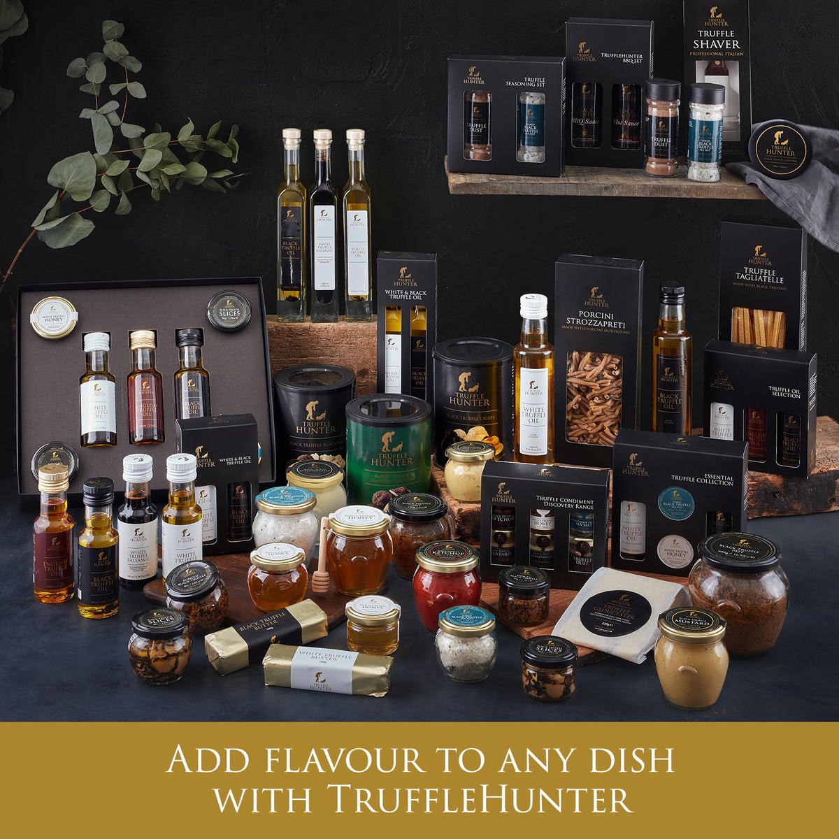 TruffleHunter Black Truffle Oil - Extra Virgin Olive Oil for Cooking & Seasoning - 8.45 Oz