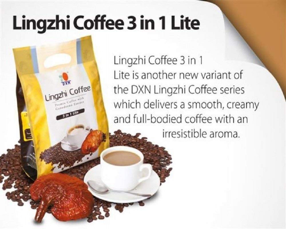 TUNEZ DXN Lingzhi 3-in-1 Lite Ganoderma Coffee – 20 Sachets