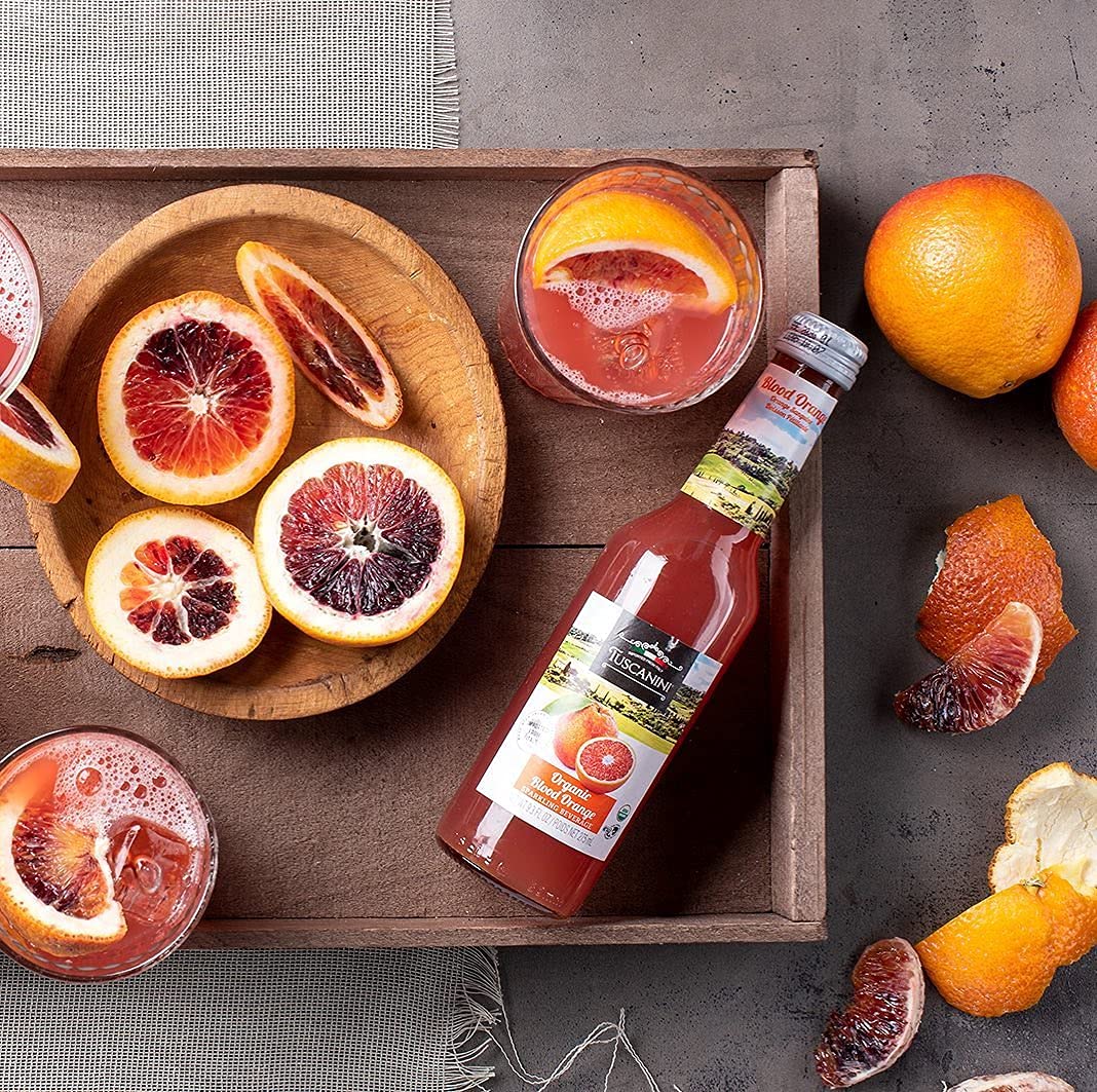 Tuscanini Organic Blood Orange Soda (6 Pack) | 16% Real Juice, No Artificial Colors