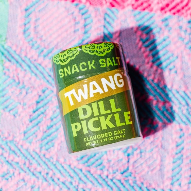 Twangerz Pickle Seasoning Salt Snack Topping, 1.15 oz Shaker (Pack of 20) – Bold Dill & Lemon-Lime Flavor