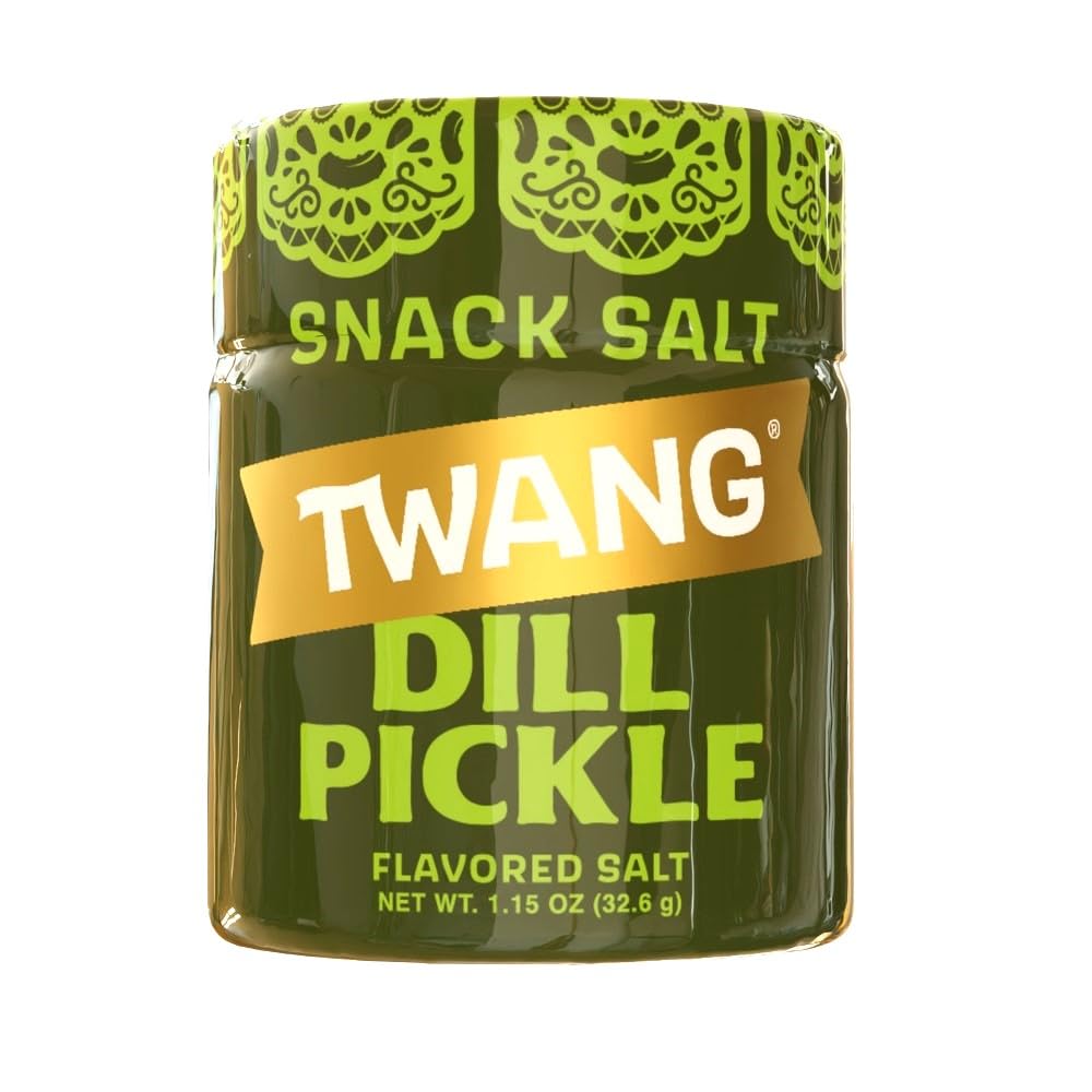 Twangerz Pickle Seasoning Salt Snack Topping, 1.15 oz Shaker (Pack of 20) – Bold Dill & Lemon-Lime Flavor