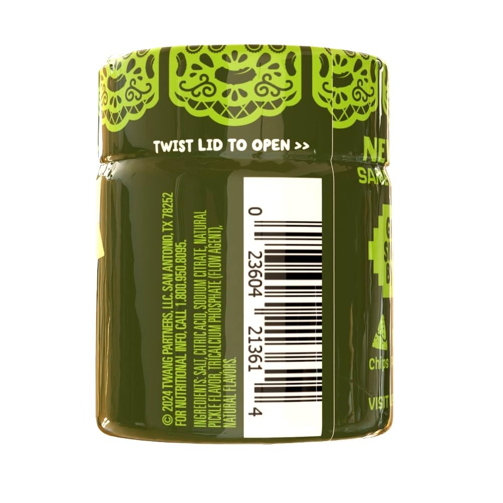 Twangerz Pickle Seasoning Salt Snack Topping, 1.15 oz Shaker (Pack of 20) – Bold Dill & Lemon-Lime Flavor
