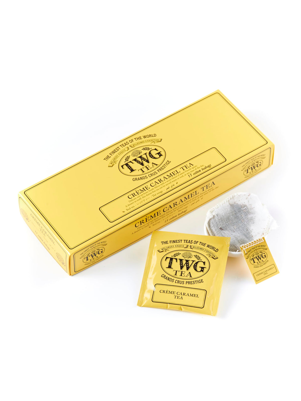 TWG Crème Caramel Rooibos Tea Gift Set – Decaf, Caramel Flavor, 15 Hand Sewn Teabags