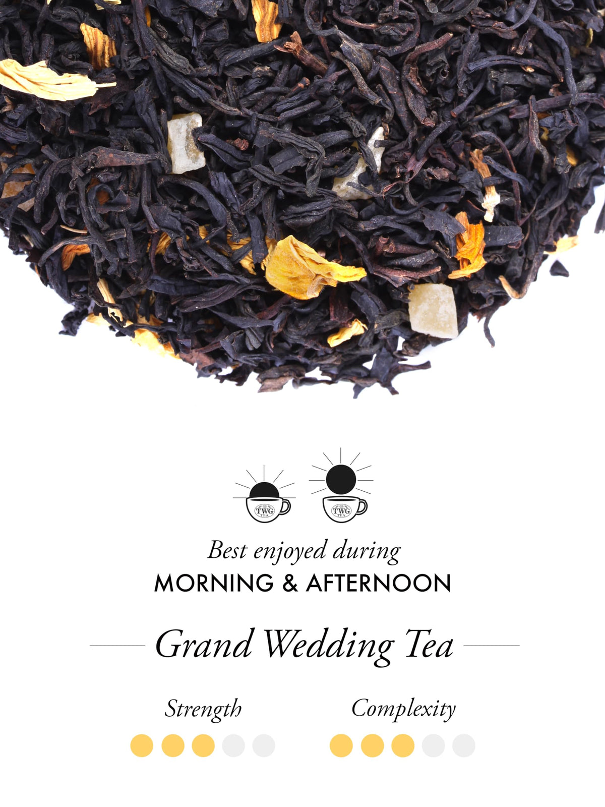 TWG Tea Grand Wedding Tea | Sunflowers & Exotic Fruits | 15 Hand-Sewn Cotton Teabags | Gift Set