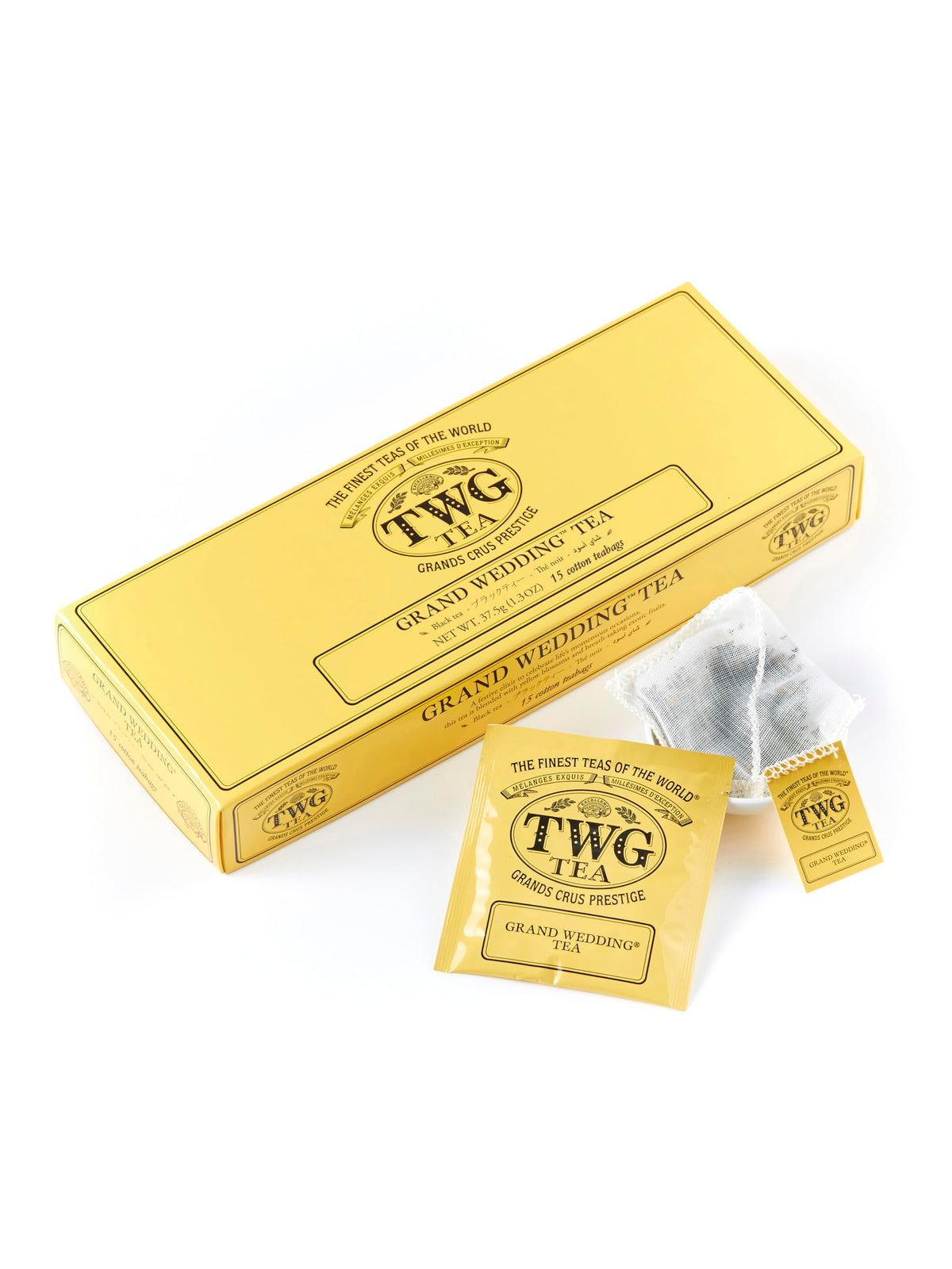 TWG Tea Grand Wedding Tea | Sunflowers & Exotic Fruits | 15 Hand-Sewn Cotton Teabags | Gift Set