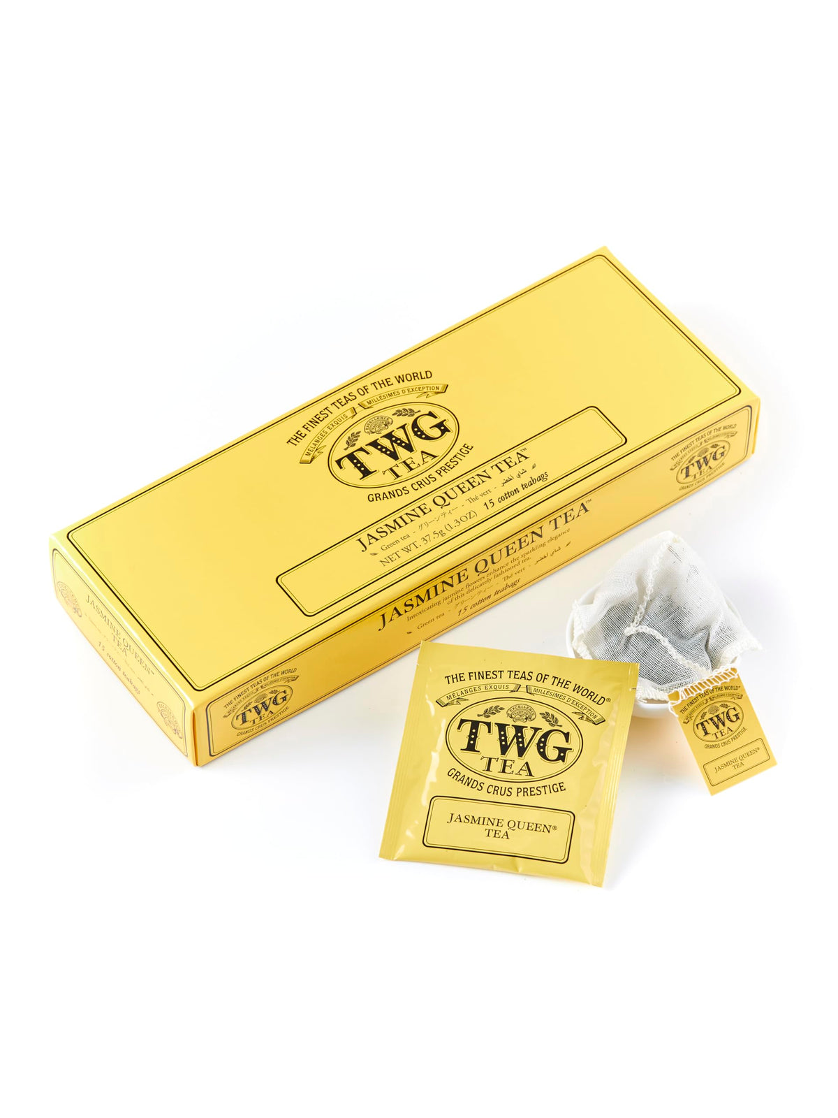 TWG Jasmine Queen Tea – Green Tea with Jasmine Flowers | 15 Hand Sewn Teabags Gift Set