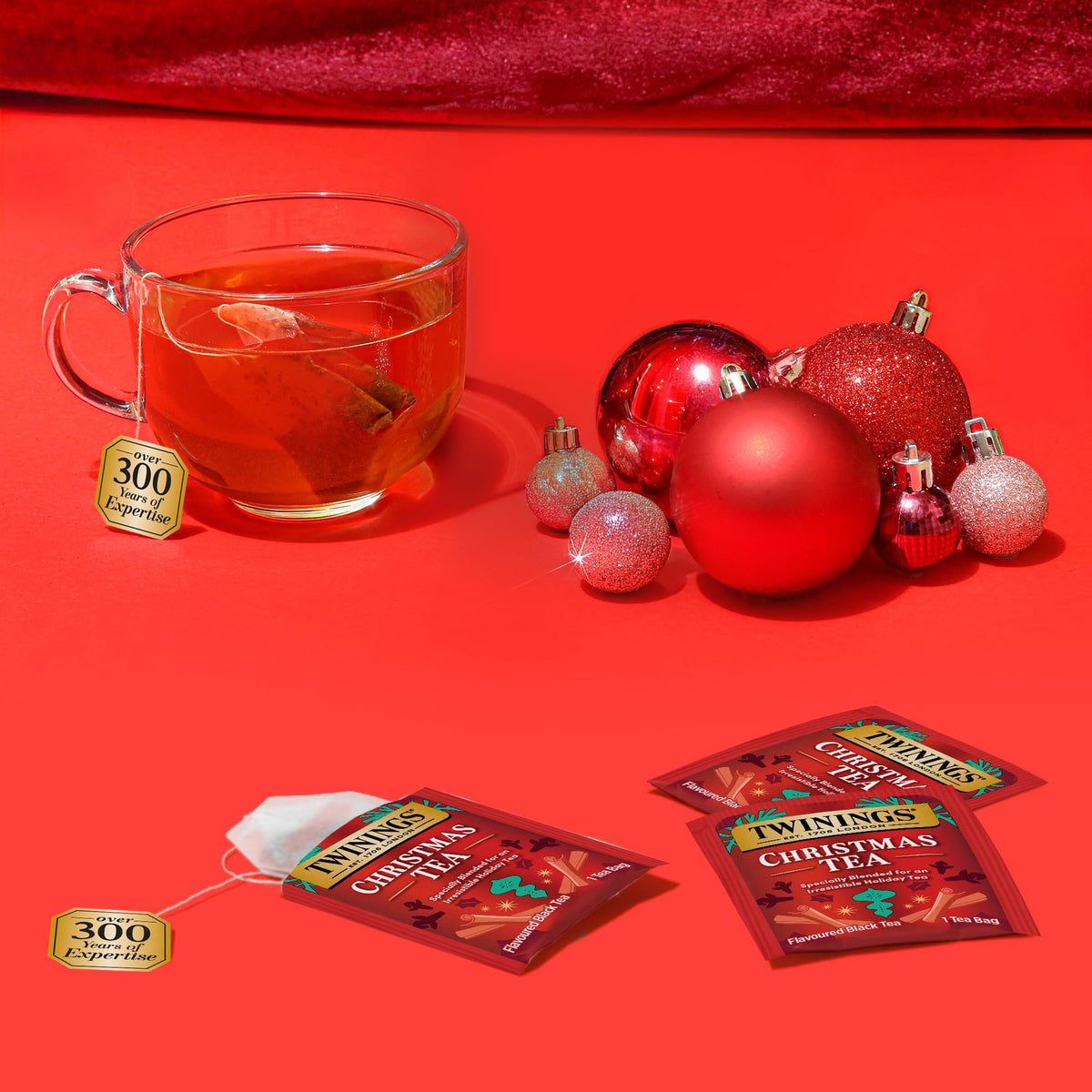 Twinings Christmas Black Tea – 120 Bags (6-Pack) Cinnamon & Clove, Caffeinated