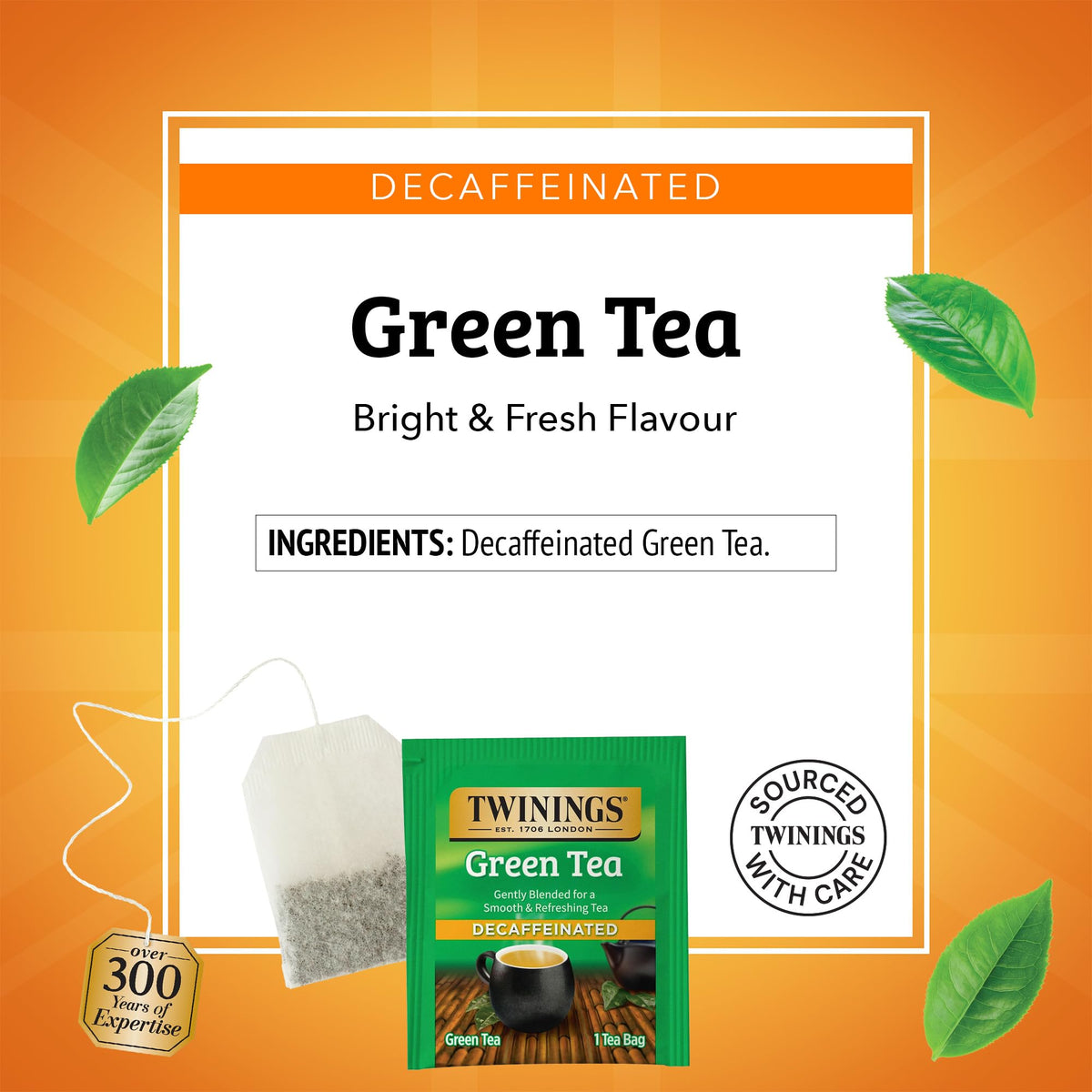 Twinings Decaffeinated Green Tea Bags – Individually Wrapped, 120 Teabags
