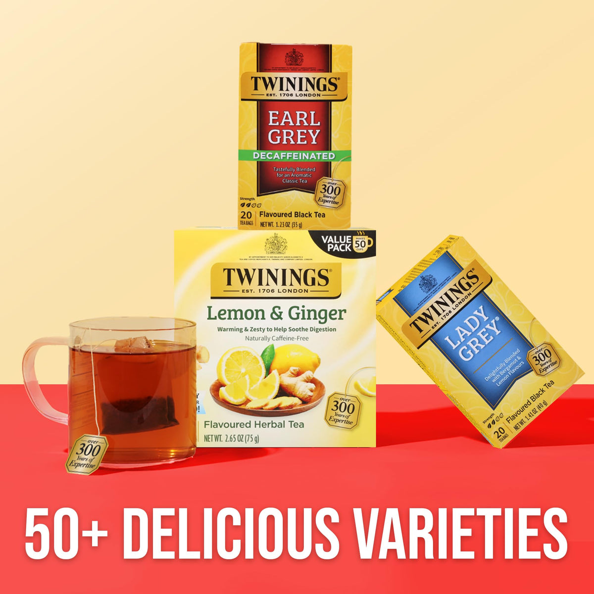 Twinings Decaffeinated Earl Grey Black Tea Bags – 120 Count (Pack of 6) Bergamot Citrus