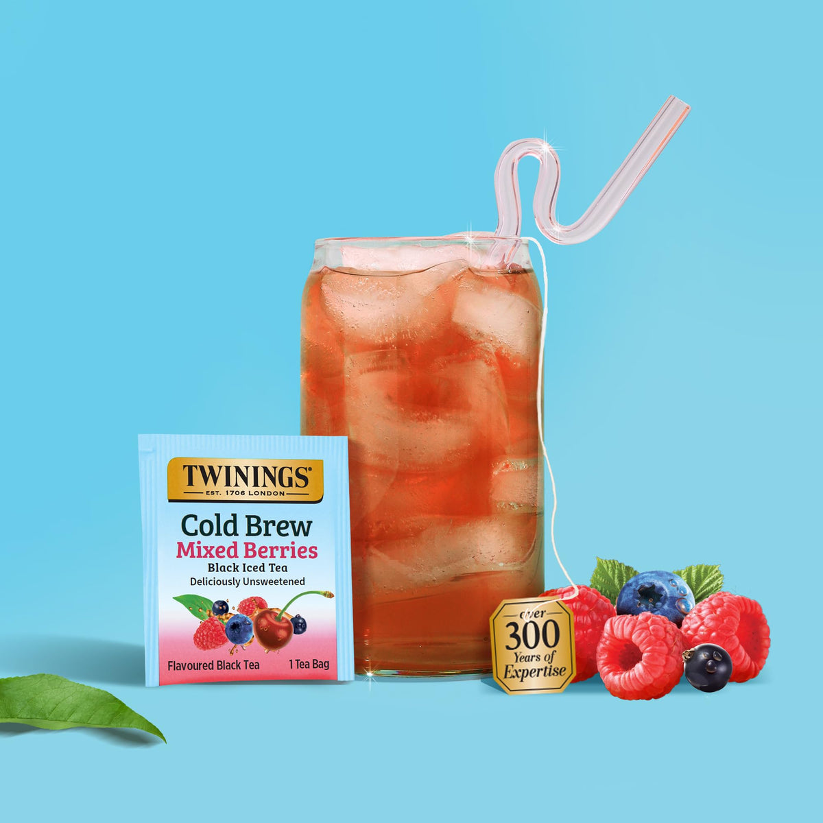 Twinings Mixed Berries Cold Brew Iced Tea Bags – 6 Boxes (120 Count), Unsweetened Flavored Black Tea, Caffeinated