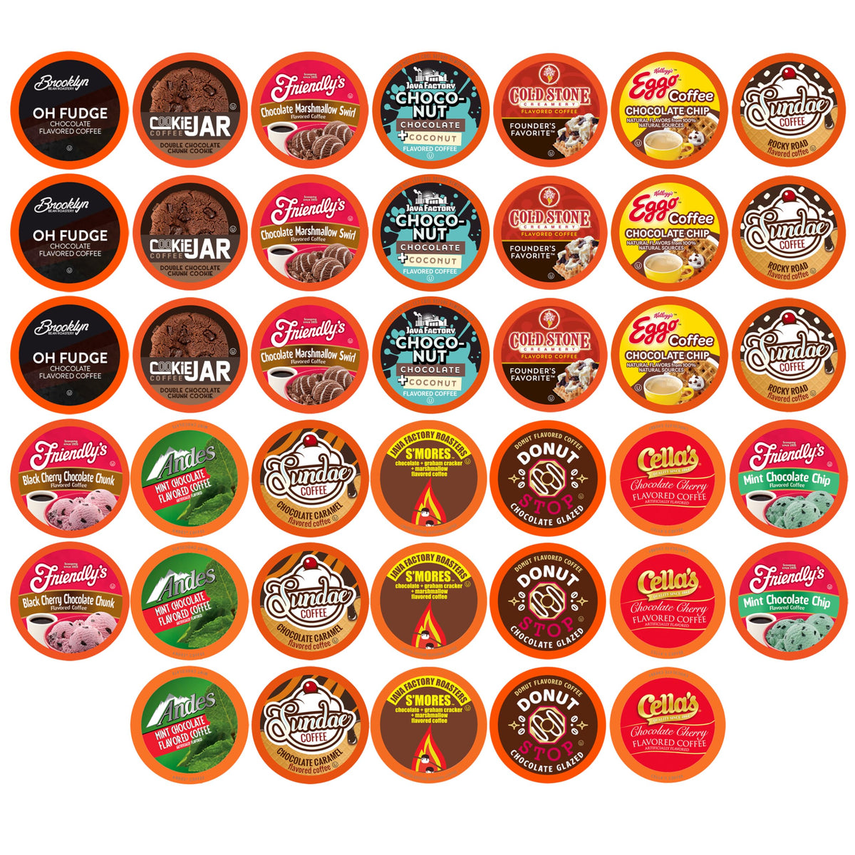 Two Rivers Coffee Chocolate Lovers Pods – 40 Count Pack, Chocolate Flavored Coffee for K-Cup Brewers