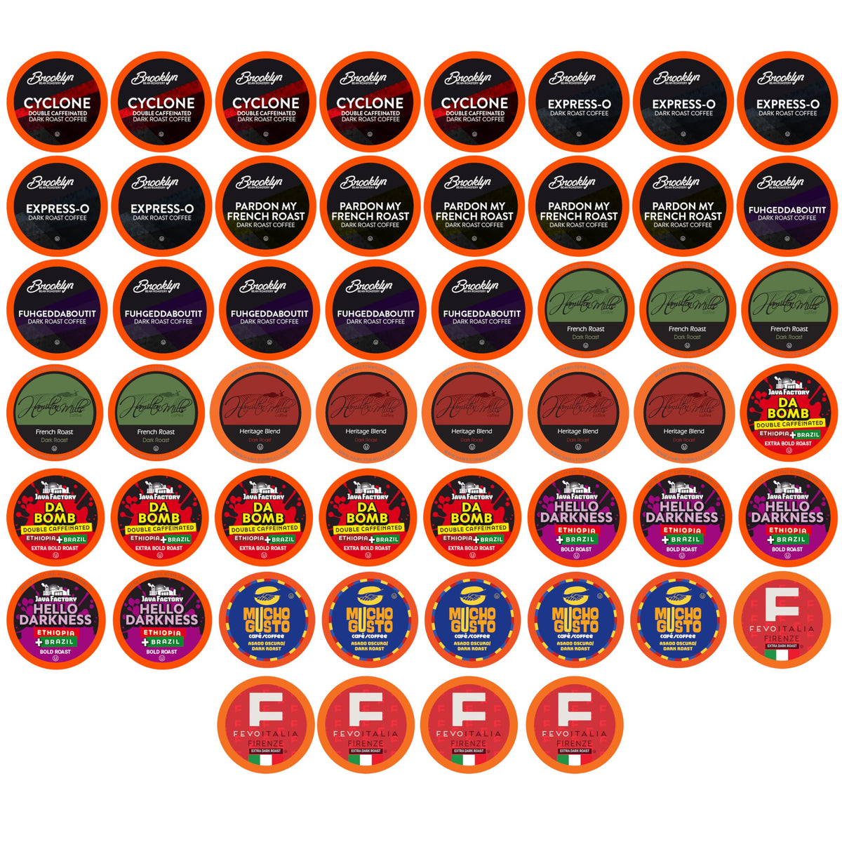 Two Rivers Coffee Dark Roast Pods Sampler – 52-Count, K-Cup Compatible Including 2.0