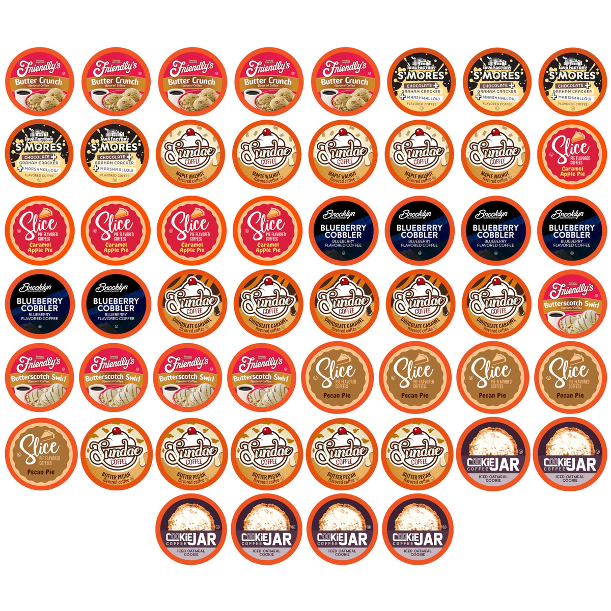 Two Rivers Coffee Dessert Coffee Pods Sampler — 52-Count Compatible with K-Cup Brewers