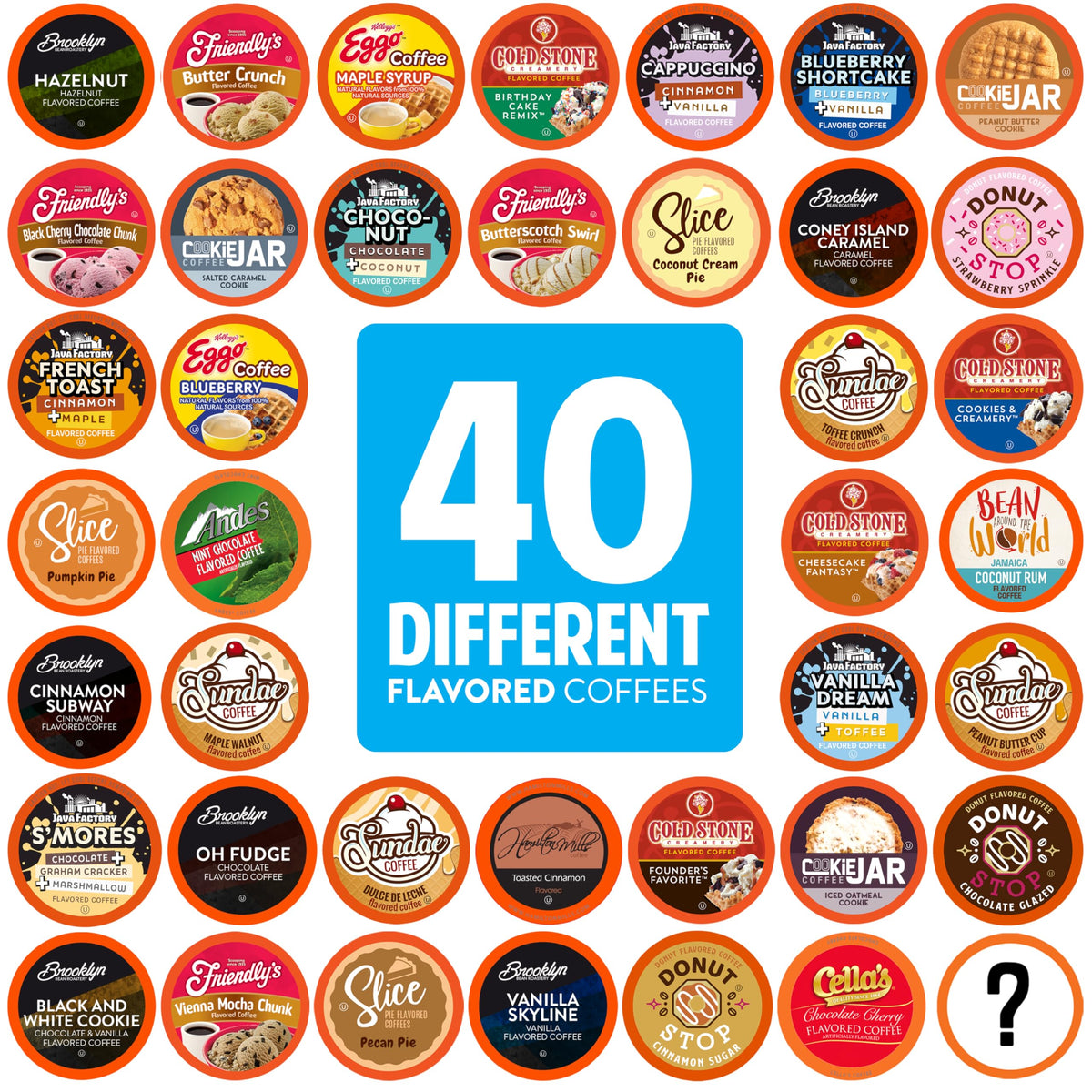 Two Rivers Coffee Flavored Pods — 40-Count Variety Pack for Keurig K-Cup Brewers
