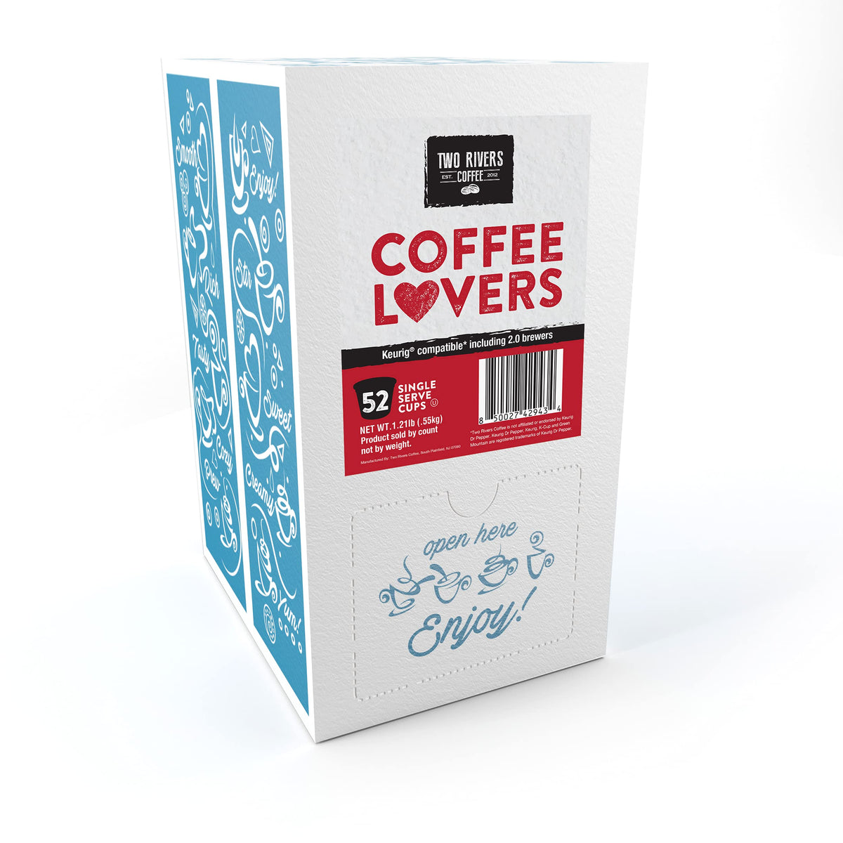 Two Rivers Coffee Lovers Sampler - 52-Count K-Cup Pod Variety Pack