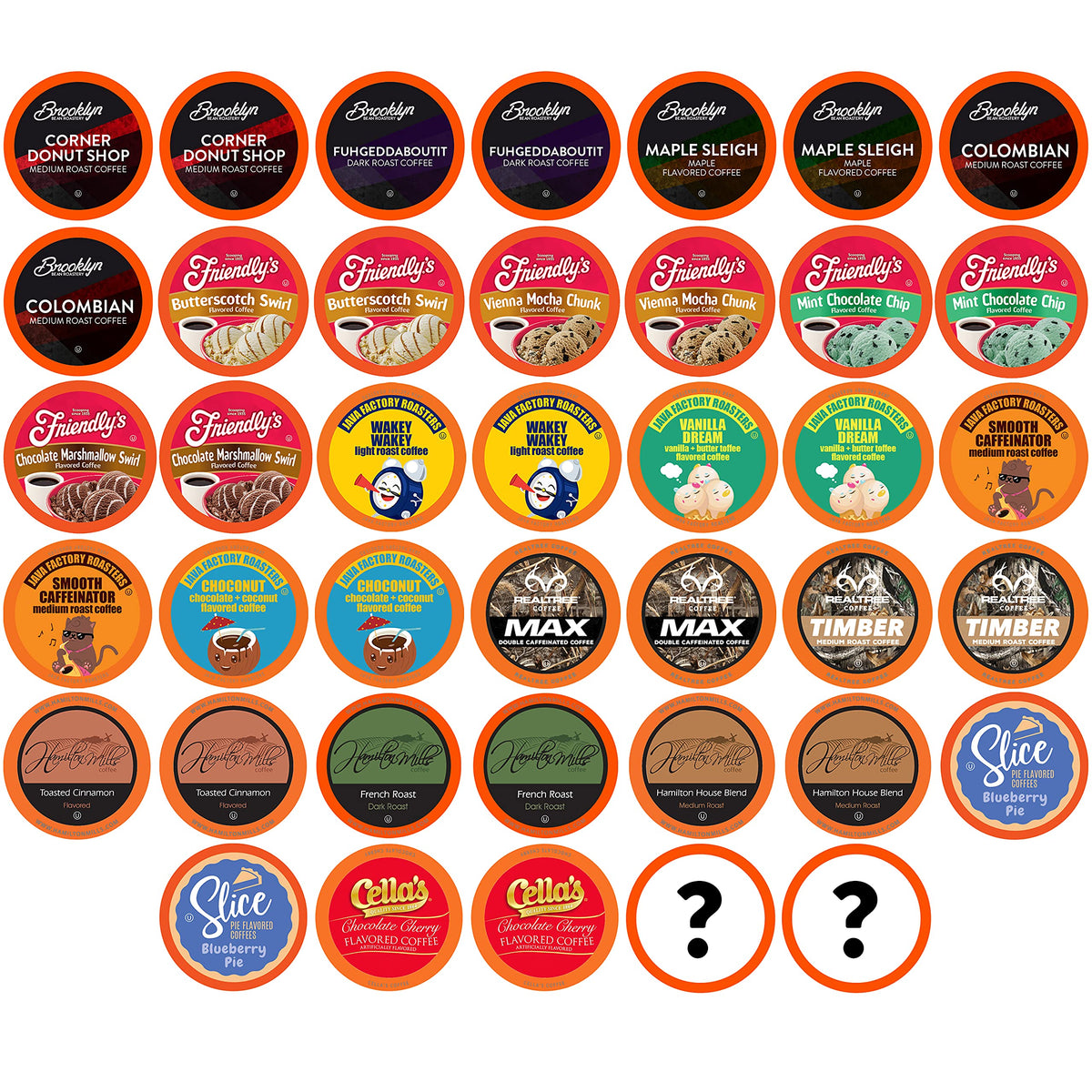 Two Rivers Coffee Mega Coffee Lovers Pods – 40-Count K-Cup Compatible Sampler