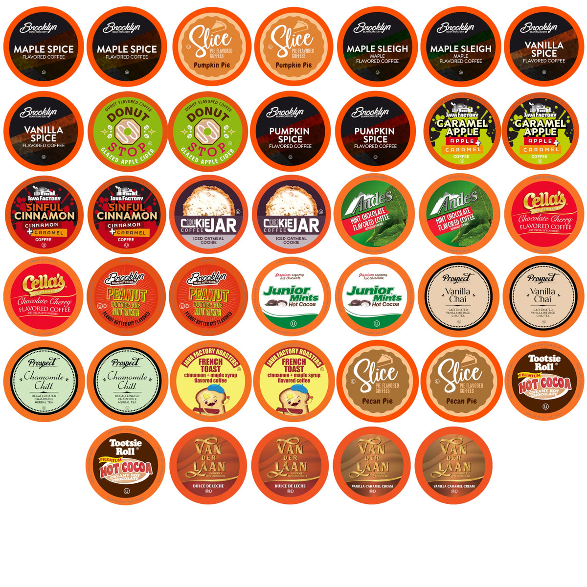 Two Rivers Coffee Single Serve Sampler Pack for Keurig K-Cup Brewers – 40 Count, Assorted Fall Flavors