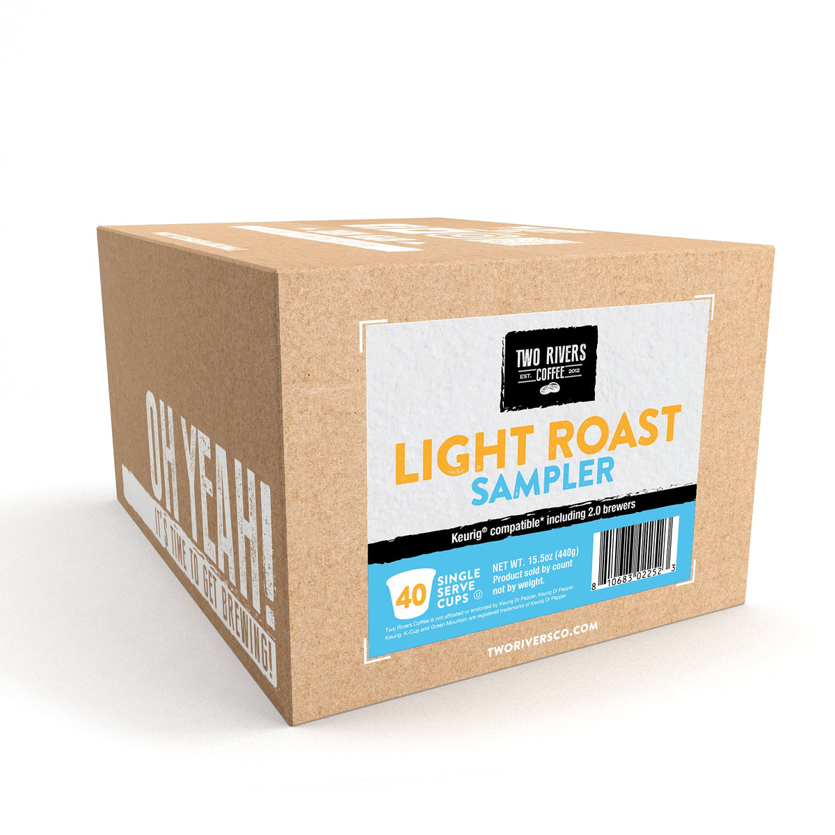 Two Rivers Coffee Light Roast Pods Sampler – 40 Count, K-Cup Compatible (2.0)