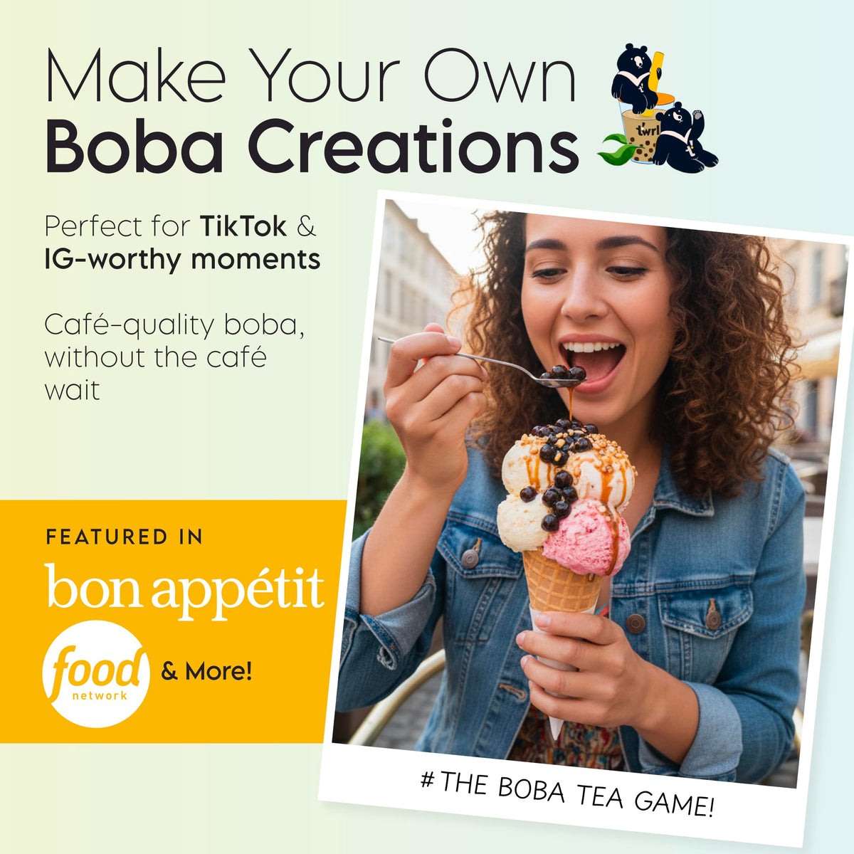 Twrl M!lk Tea Brown Sugar Boba Toppings – Cafe-Style Tapioca Pearls, Gluten-Free & Vegan (12 Servings)