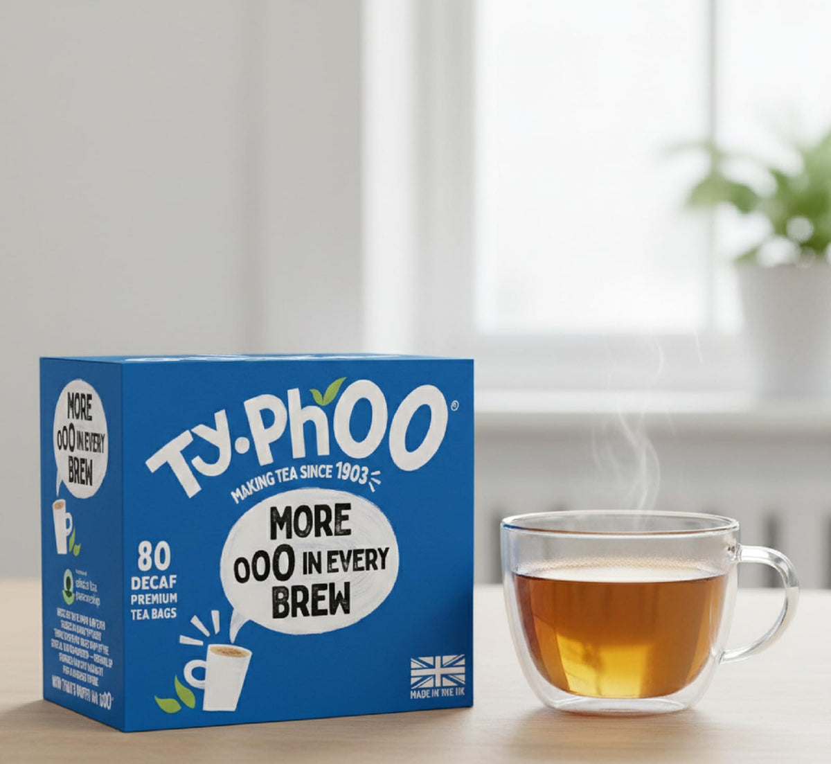 TY.PHOO Typhoo Decaf – More In Every Brew | 3x80 Premium Teabags