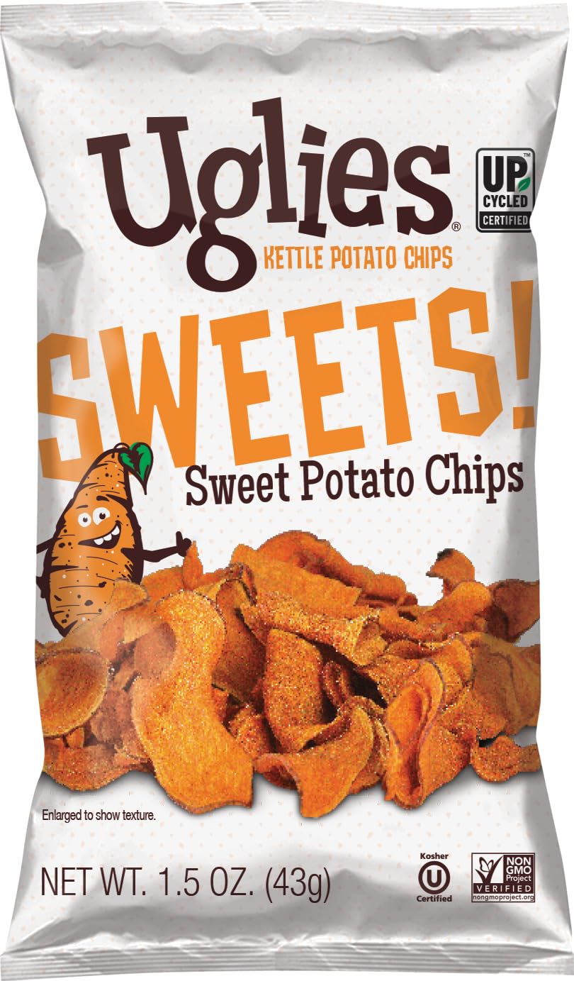 UGLIES Sweet Potato Kettle-Cooked Chips – Gluten-Free, Kosher, Non-GMO, 12 x 1.5 oz Bags