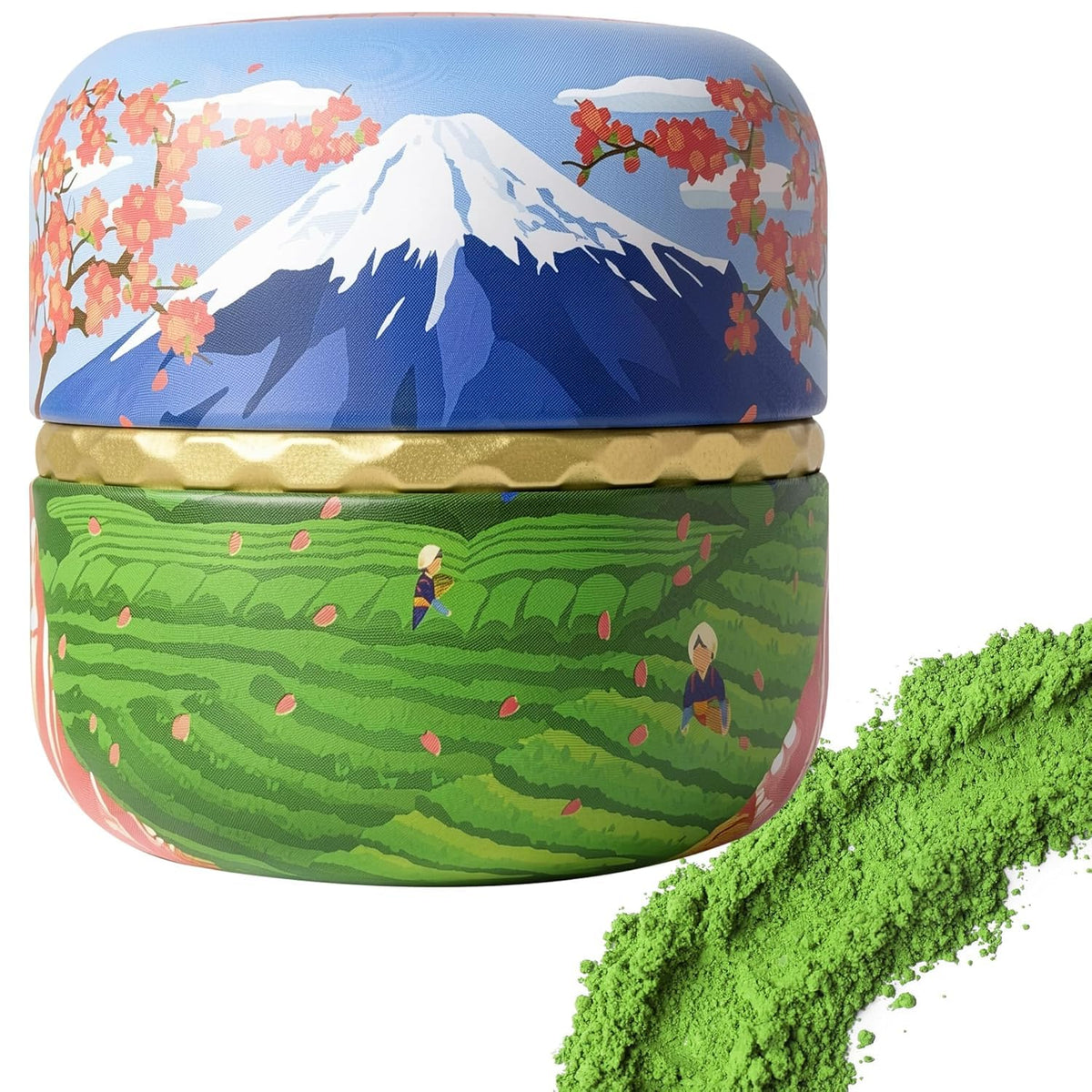 UJITYA Ceremonial Grade Matcha Powder – 1.76oz Tin | Organic JAS-Certified First Harvest, L-Theanine for Focus
