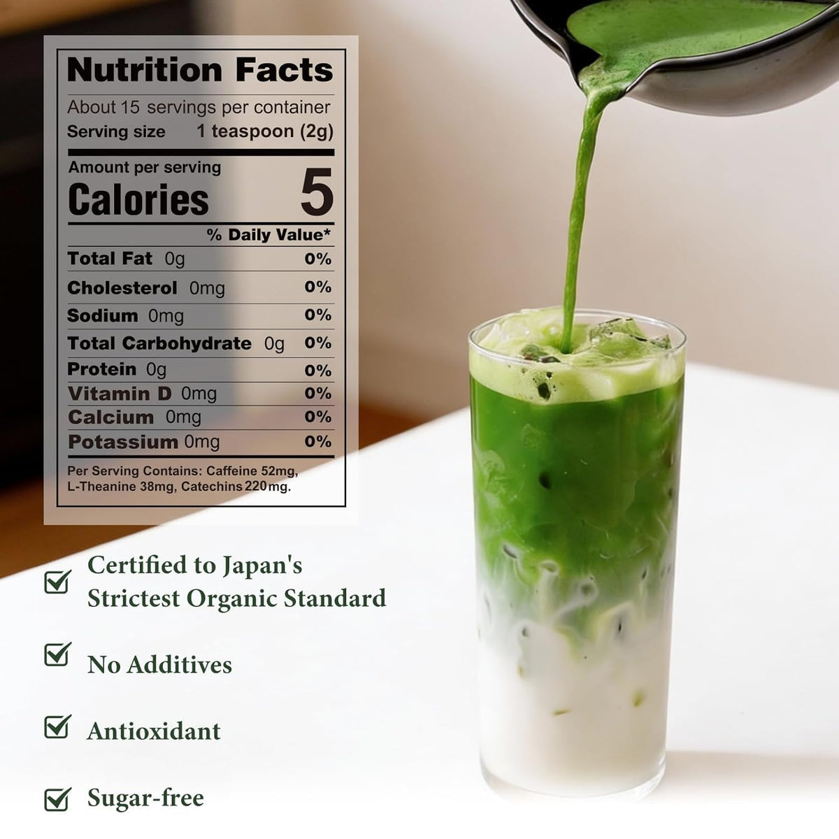 UJITYA Ceremonial Grade Matcha Powder – 1.76oz Tin | Organic JAS-Certified First Harvest, L-Theanine for Focus