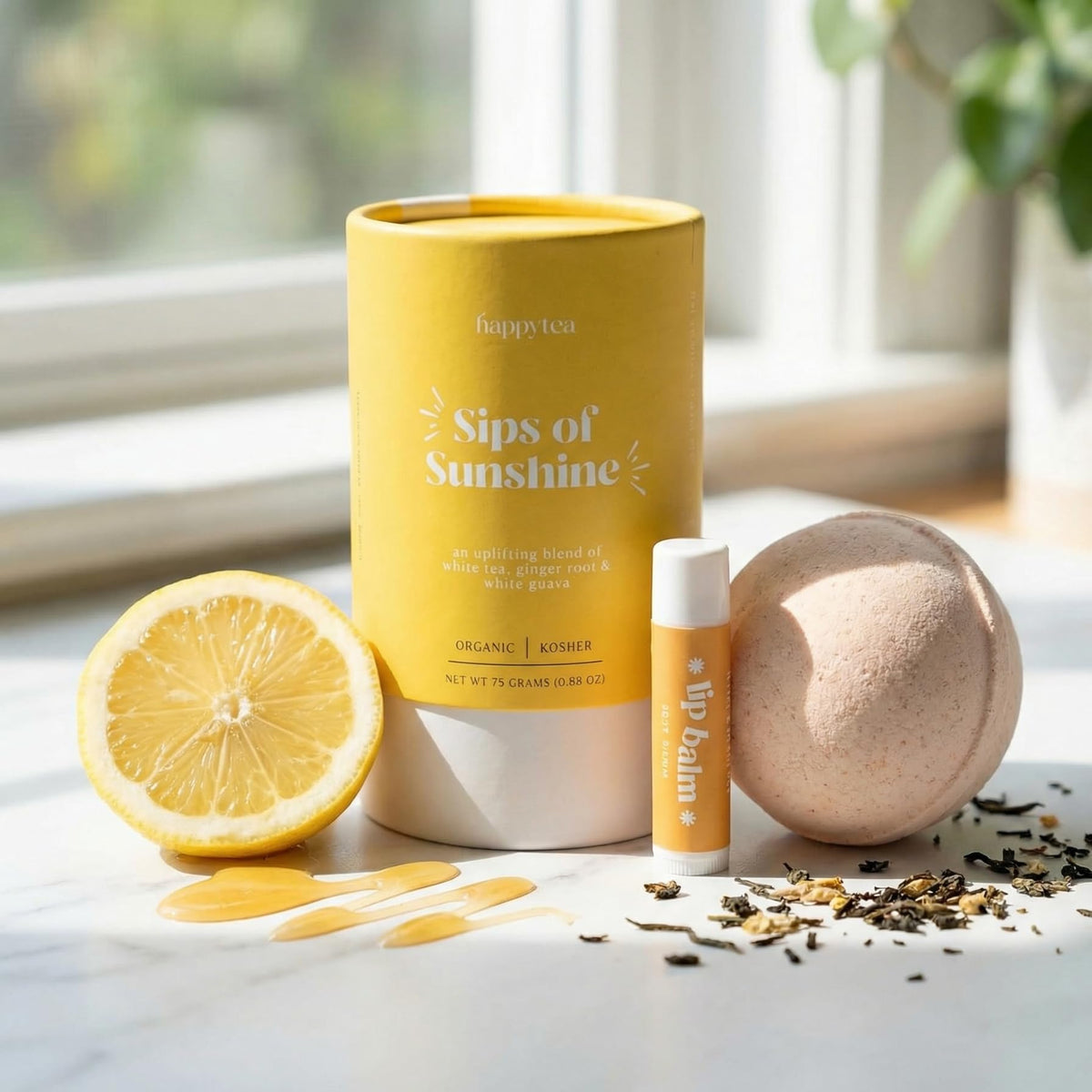 Unboxme Sunshine Spa Gift Basket for Women | Mother's Day Gift Set with Tea, Mug, Bath Bomb & Socks