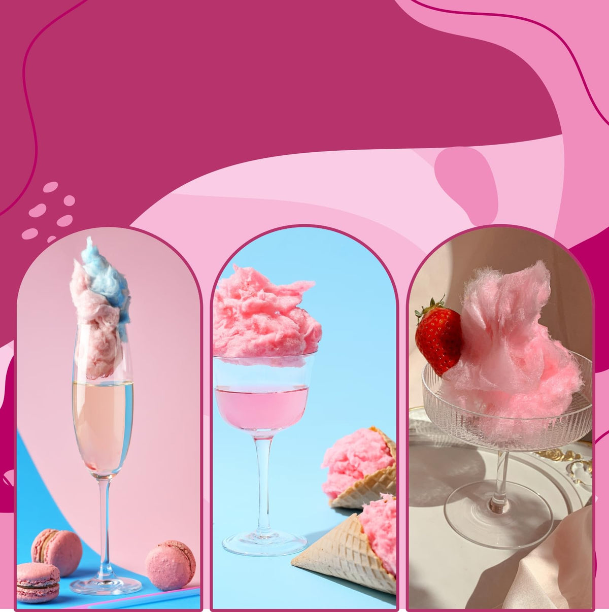 Under the Sun Cotton Candy Floss Sugar – Pink Vanilla & Blue Raspberry (2 x 2 lb) for Machines