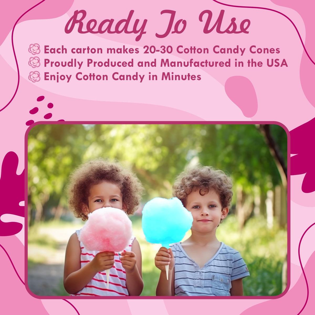 Under the Sun Cotton Candy Floss Sugar – Pink Vanilla & Blue Raspberry (2 x 2 lb) for Machines