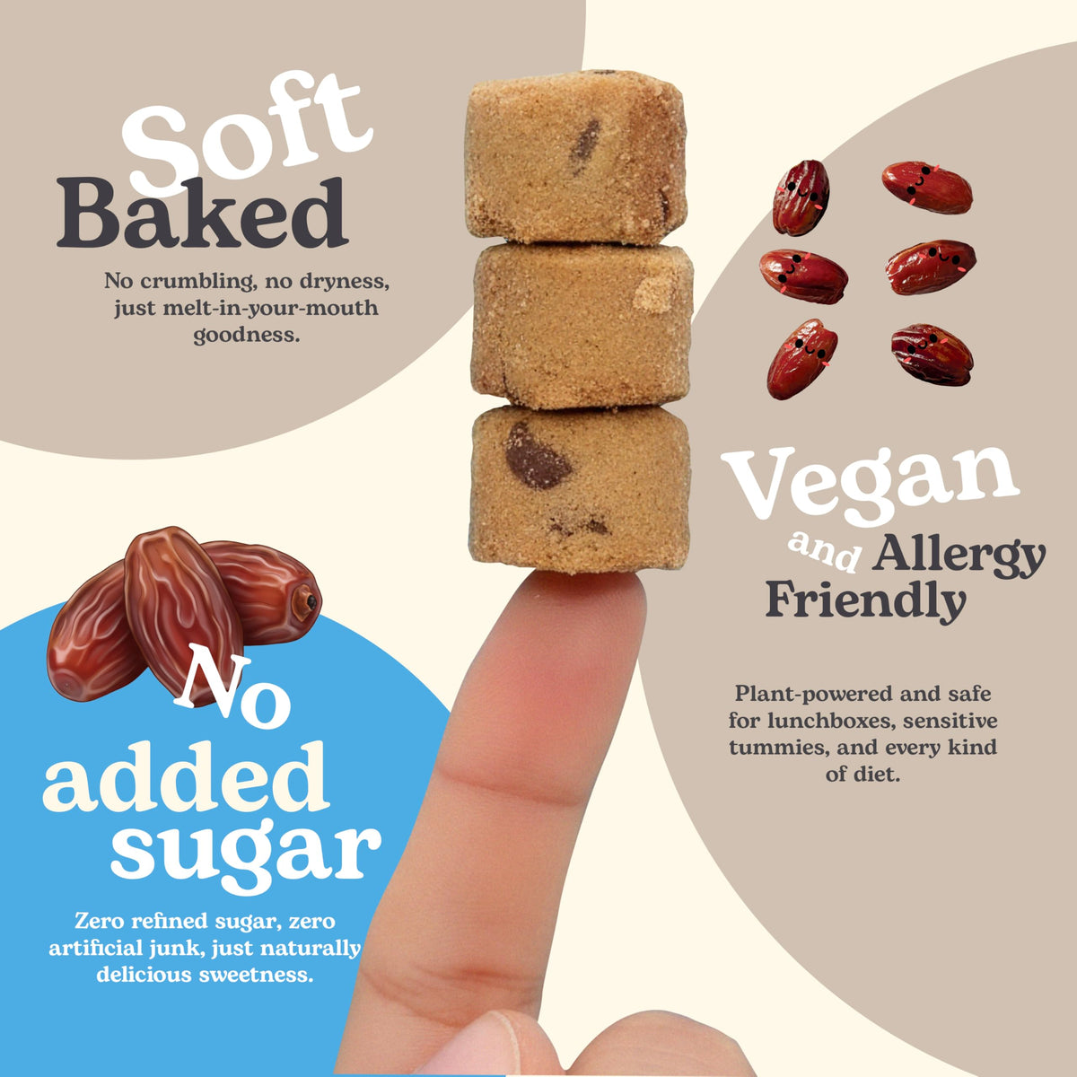 Unicorn Bites Mini Soft Baked Cookies - 3-Flavor Variety Pack (Vegan, Gluten Free, Date-Sweetened)