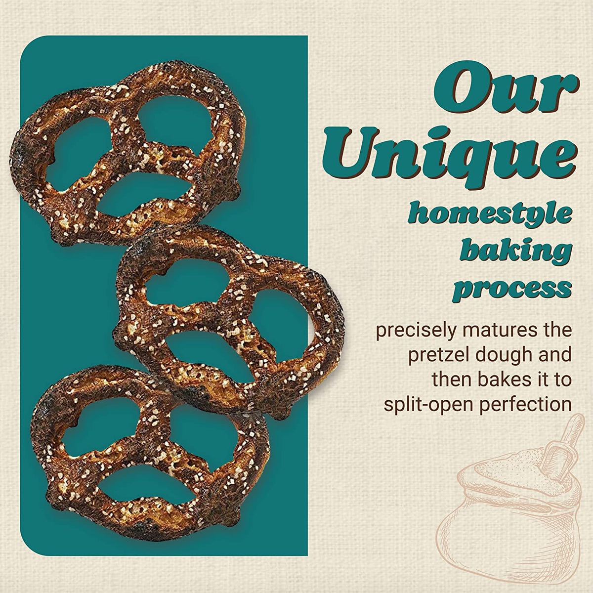 Unique Snacks Extra Dark Splits Pretzels – 12 Pack, 2 oz Each, Vegan & Non-GMO