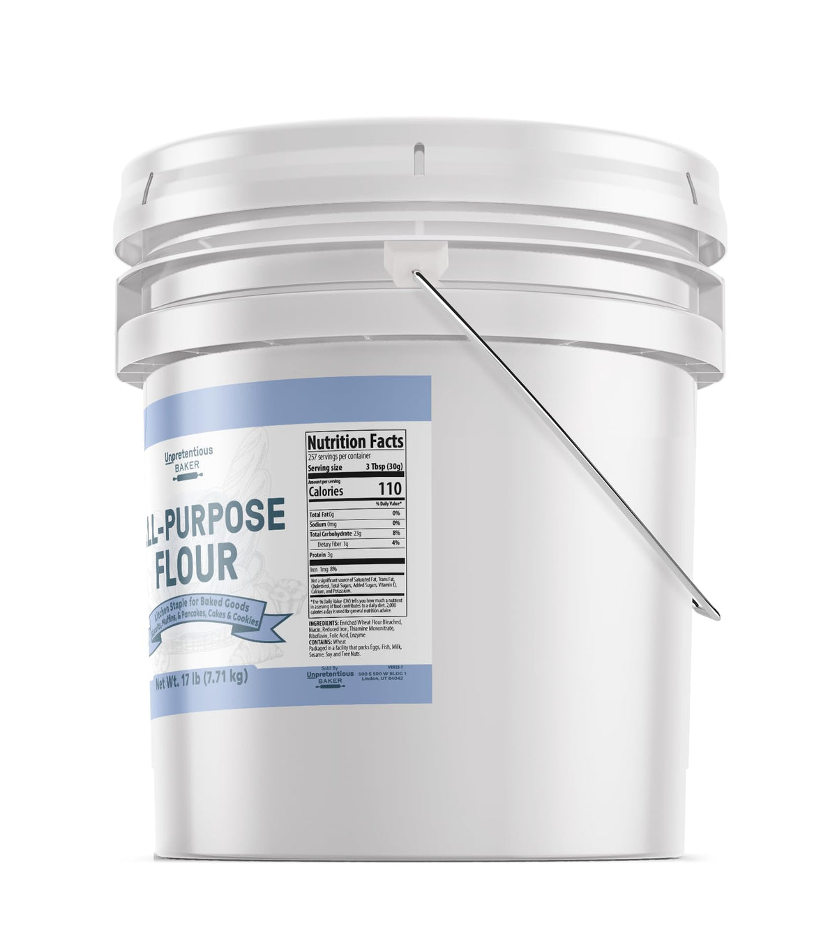 Unpretentious All Purpose Flour – 3.5 Gallon Resealable Bucket | Versatile Kitchen Staple
