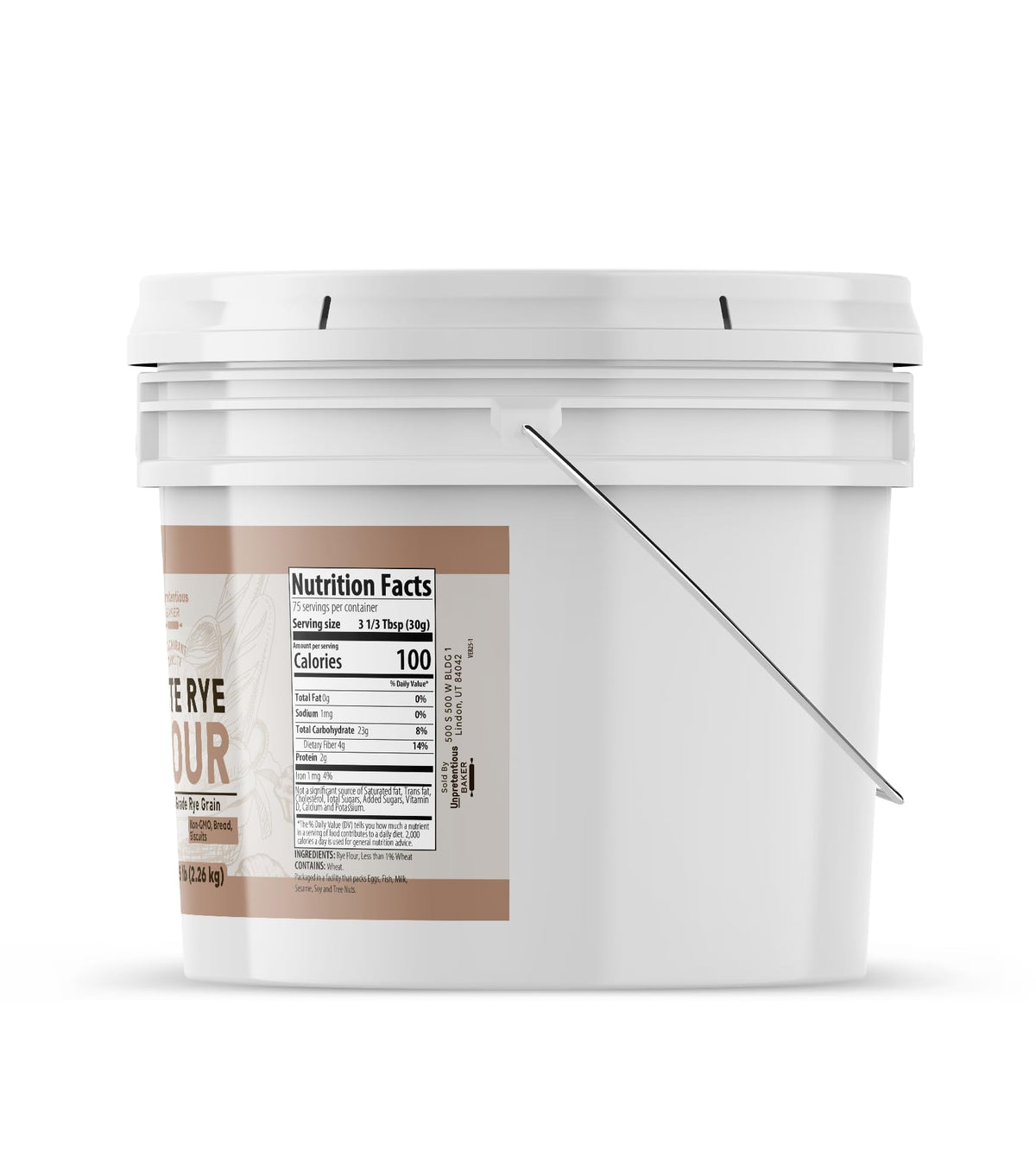 Unpretentious Baker White Rye Flour, Non-GMO, 1 Gallon – Bread, Biscuits & Baked Goods