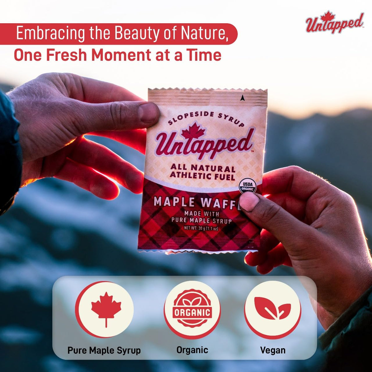 Untapped Maple Organic Waffles (16 ct) – Vegan Endurance Snack