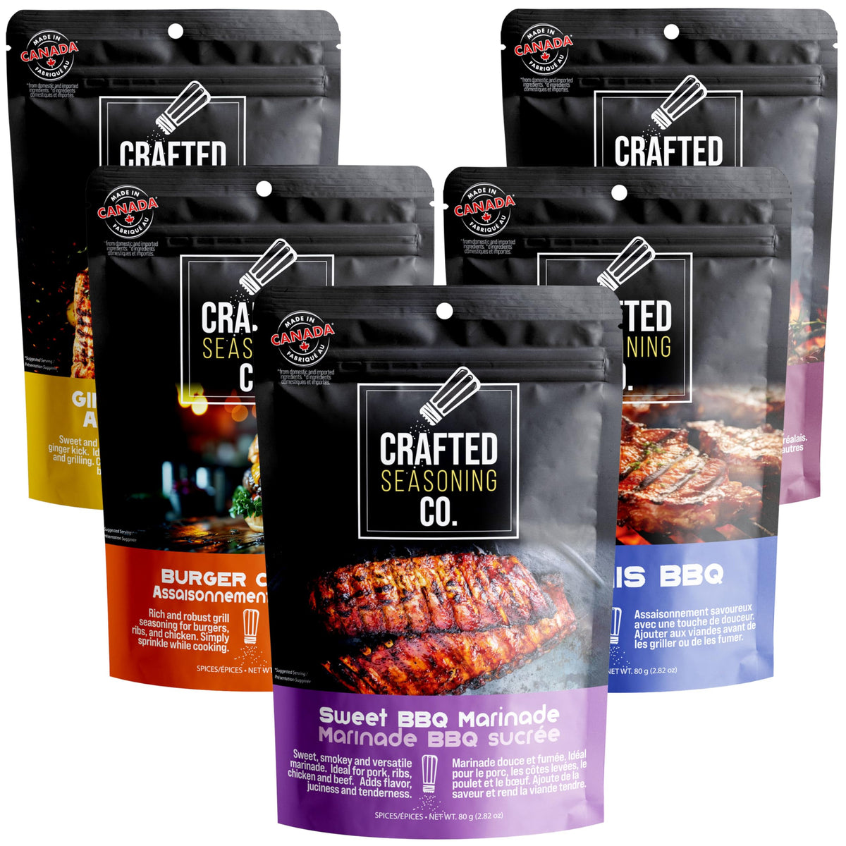 Urbani Crafted Seasoning Co. BBQ Rubs & Seasonings Gift Set (5-Pack) – Premium Grilling & Smoking Spices