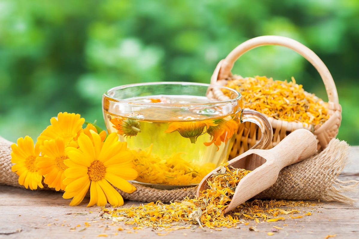 Calendula Tea 1lb — 100% Organic Whole Flower, Caffeine Free | U.S. Wellness Naturals