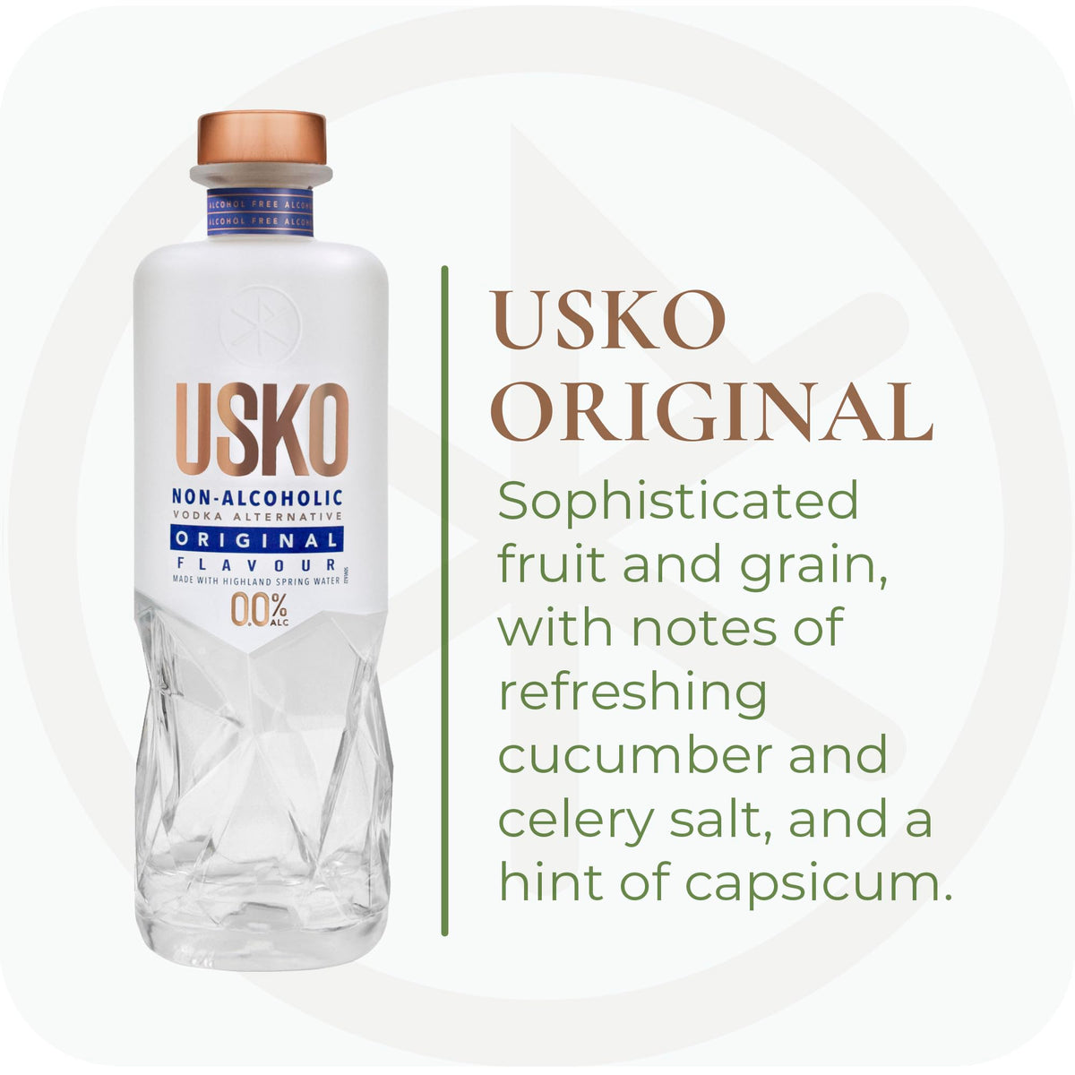 USKO Original Non Alcoholic Vodka 0.0% ABV | Think Distributors | Spirits of Virtue