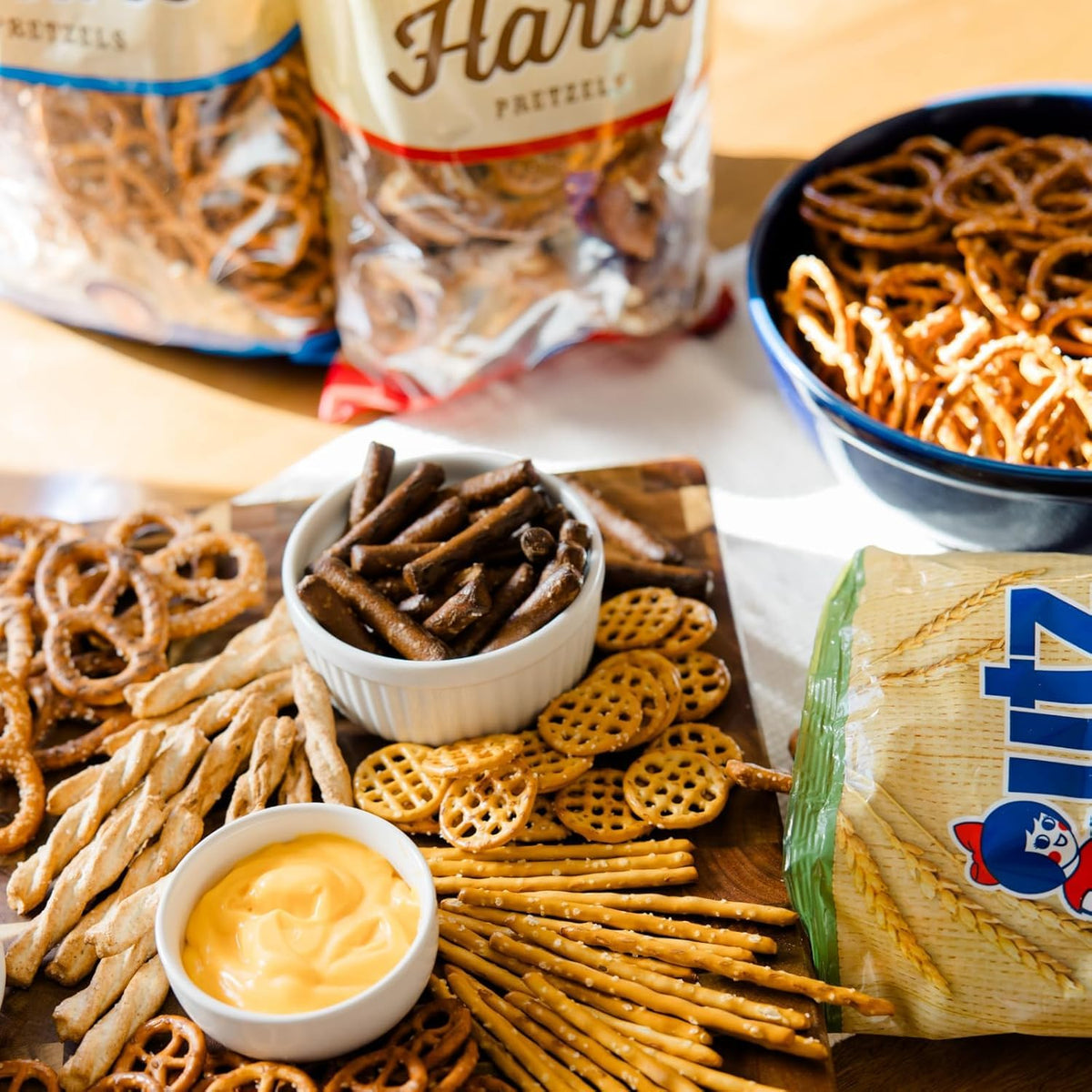 Utz Braided Honey Wheat Pretzel Twists – 24 oz Barrel (2 Count) | Crunchy, Dippable Snack